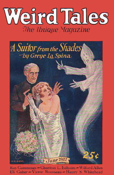 Weird Tales cover, June 1927, by C. C. Senf