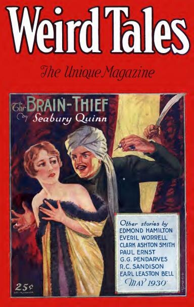 Weird Tales cover, May 1930, by C. C. Senf